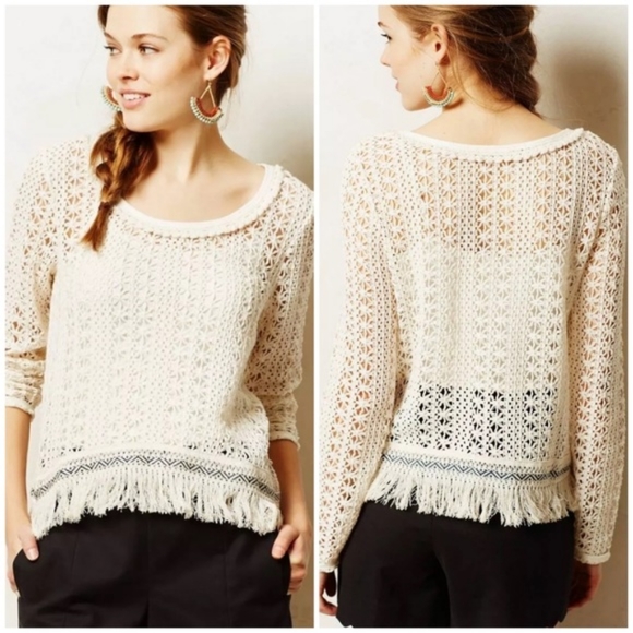 Anthropologie Tops - 3/$25 Akemi + Kin Fanja Crochet crop top, size S